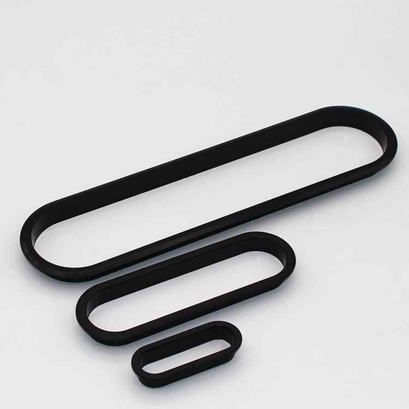 Furniture Hardware Parts - 2個入り プラスチック製テーブルケーブル出口グロメット 楕円形プラグカバー PCデスク用 ワイヤーホルダー キャビネット通気孔装飾ハンドル