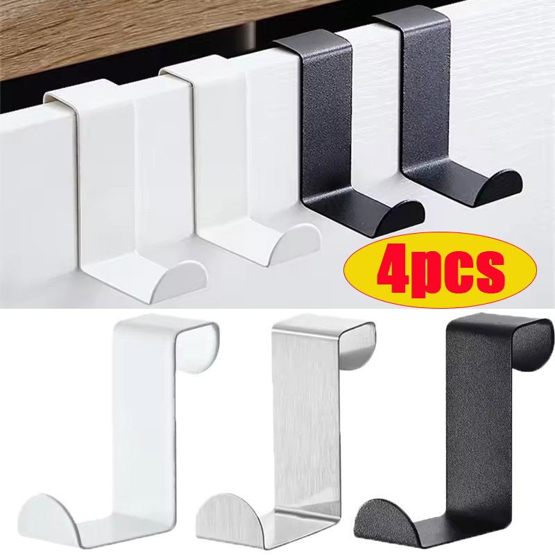 Drawer Organizer Peg - 引き出し用リバーシブルステンレスフック、キャビネットドアタオルラック、オフィスキーホルダー、コートフック、キッチン棚アクセサリー整理