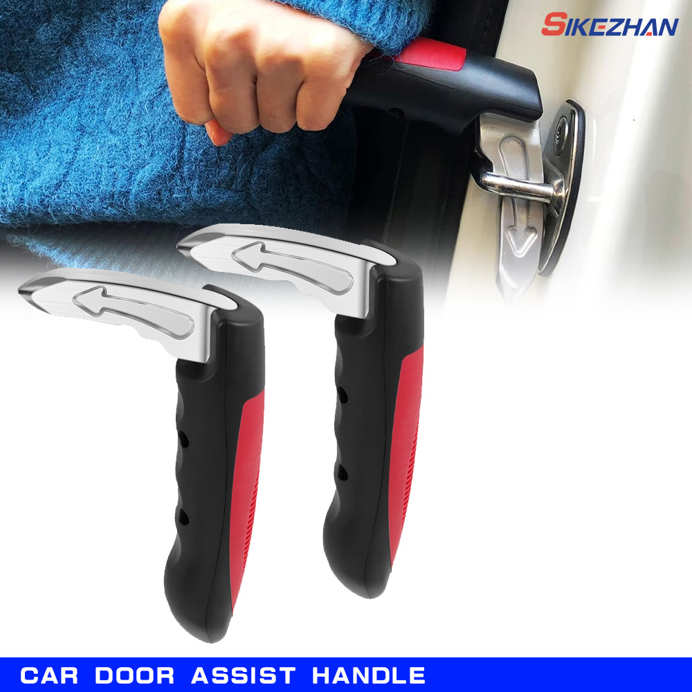 Door Handle Bar - 1～2個入り 車のドアアシストハンドル 2in1多機能車両サポートハンドル 窓割り器 ポータブル自動車用ハンドルアシスト