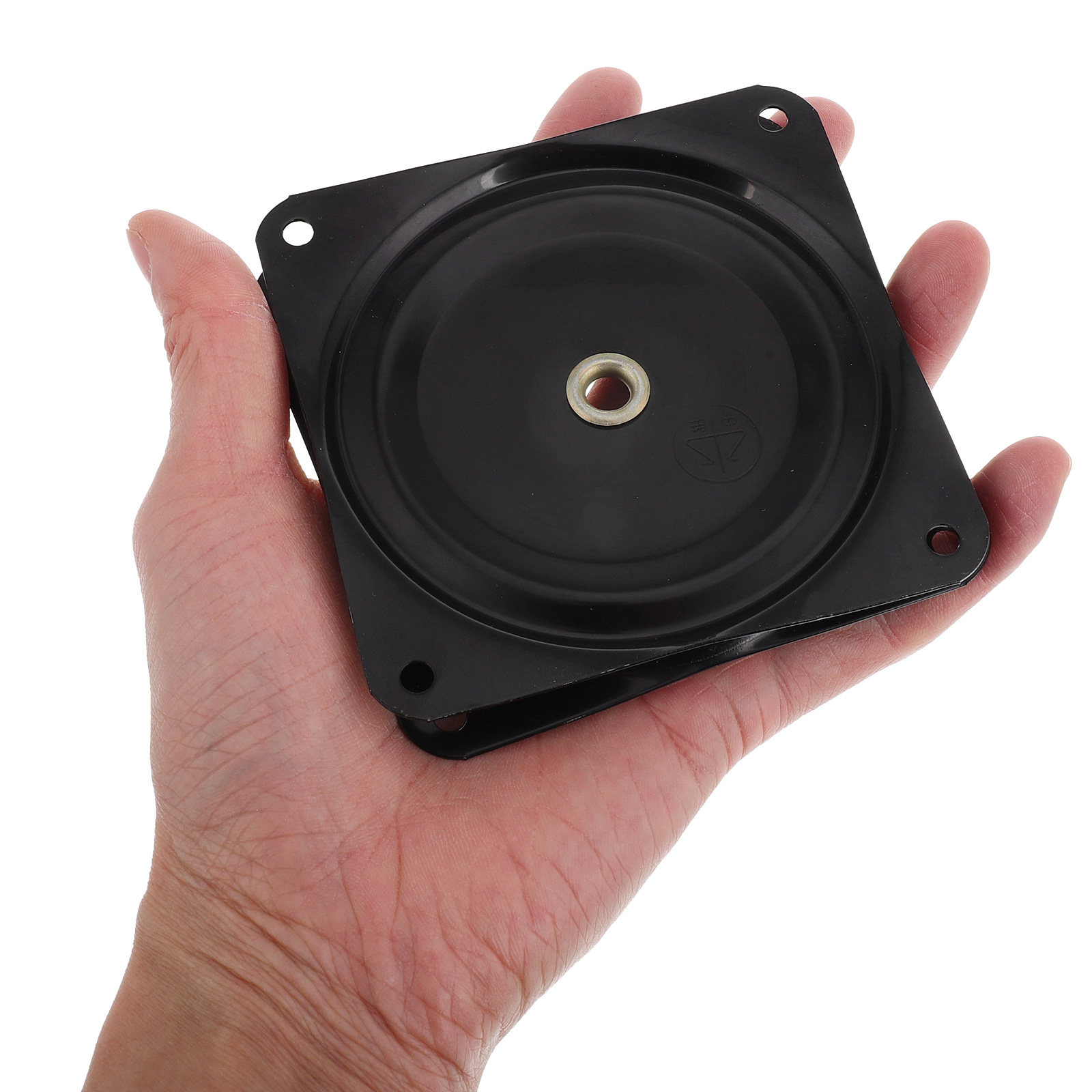 Furniture Hardware Replacement - 黒色の頑丈な半球ベアリング付きヘビーデューティー家具用回転プレートベース、RVチェア、テーブル、バースツール交換部品用ハードウェア