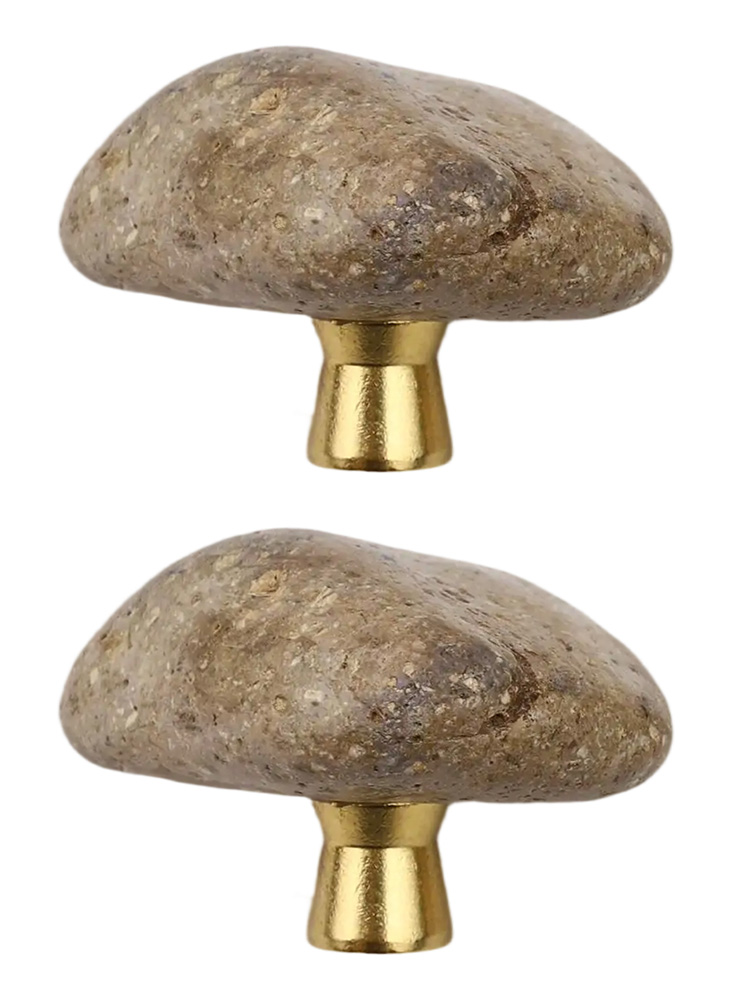 Unique Furniture Hardware Pulls - 2 個ユニークなクリエイティブ天然石ドアハンドルキャビネット引き出し取手家具ハードウェアアクセサリーランダムな色