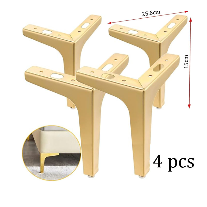 Furniture Hardware Replacement - 4個入り モダンな三角形メタルソファ脚 DIY交換用家具脚、ユニバーサルキャビネットカウチチェアサポート脚金具アクセサリー