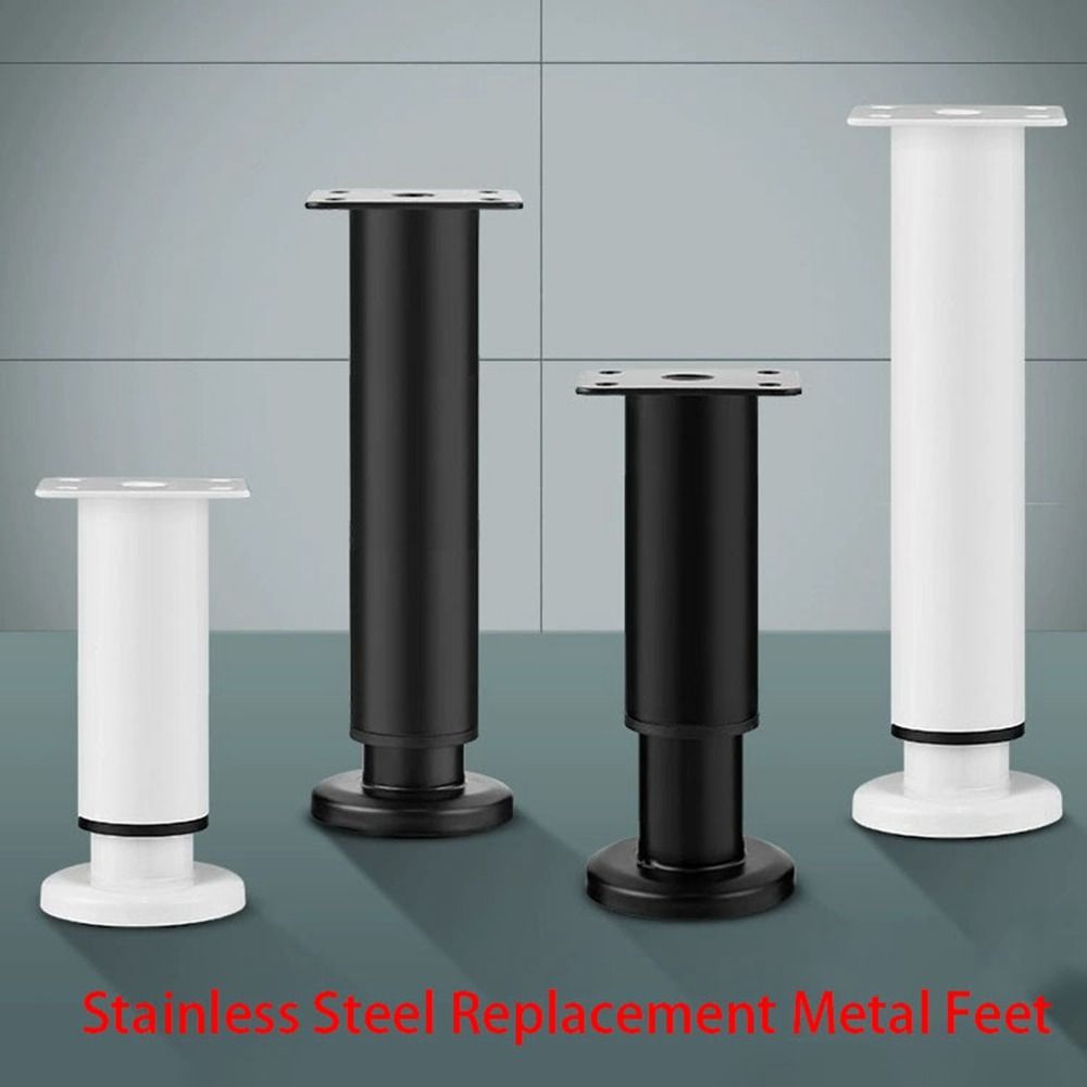 Furniture Hardware Replacement - ステンレス鋼交換用金属足ブラックホワイト調整可能な家具の脚キャビネットソファ食器棚家具ハードウェア