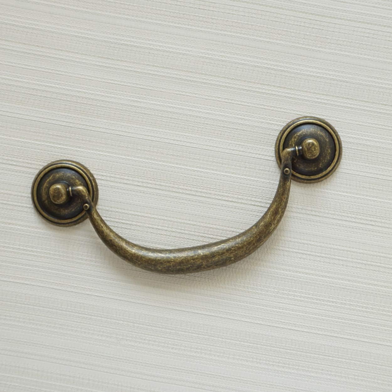 アンティークブロンズキャビネットハンドルヴィンテージ本棚ドロ - Furniture Hardware Drop Pulls のレビューと価格