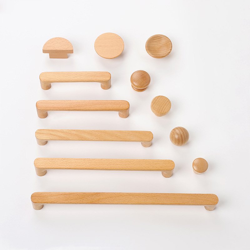 北欧木製家具ハンドル ブナ材キッチンキャビネットハンドル ワ - Furniture Hardware Drawer Pulls のレビューと価格
