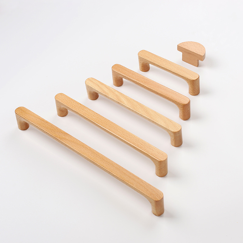 北欧木製家具ハンドル ブナ材キッチンキャビネットハンドル ワ - Furniture Hardware Drawer Pulls のレビューと価格