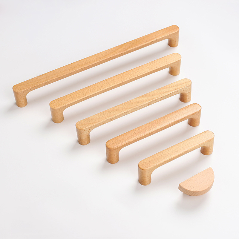 北欧木製家具ハンドル ブナ材キッチンキャビネットハンドル ワ - Furniture Hardware Drawer Pulls のレビューと価格