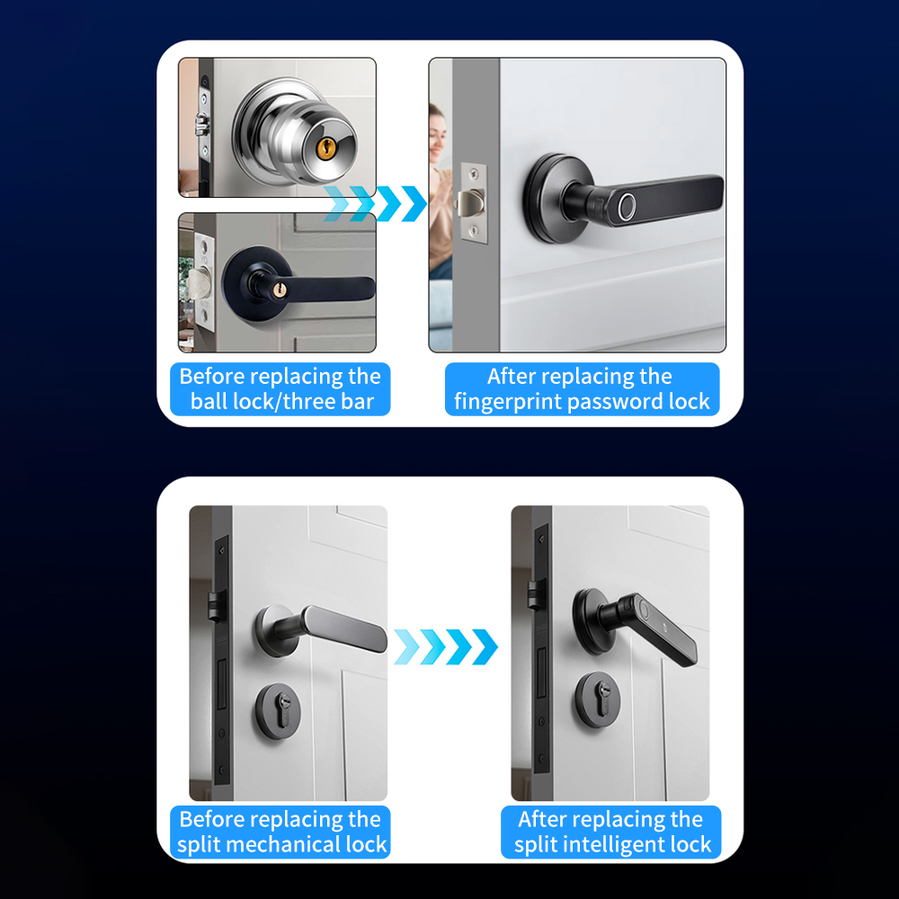 Tuya SmartLifeアプリ BLEスマート指紋ロック - Door Handle Bar のレビューと価格