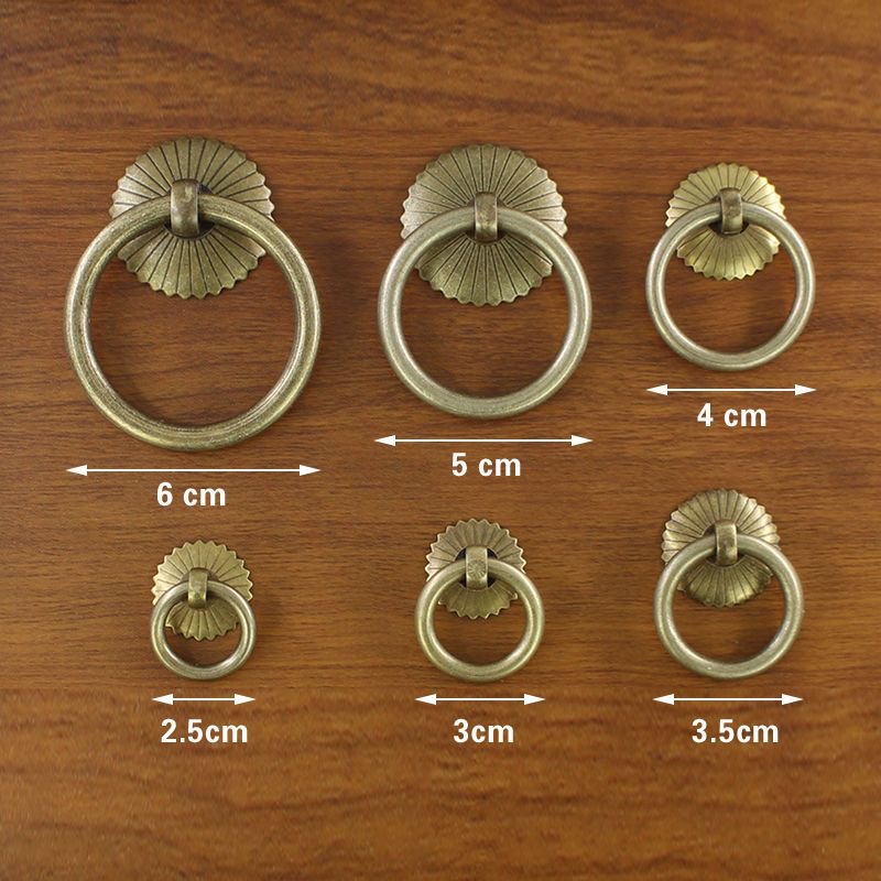 中国医学風キャビネットドロップリングノブ、茶色のプルハンドル - Furniture Hardware Drop Pulls のレビューと価格