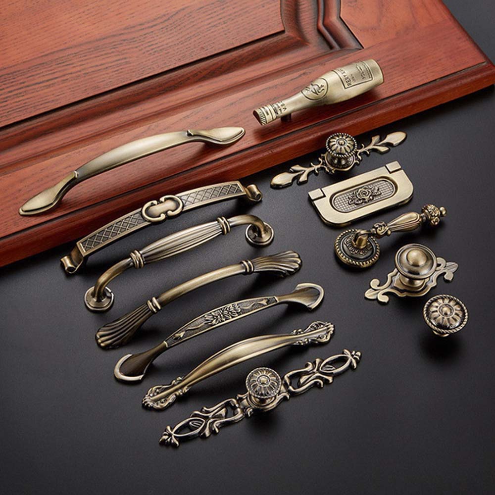 ヴィンテージブロンズワードローブドレッサーキャビネットプルハ - Furniture Hardware Drawer Pulls のレビューと価格