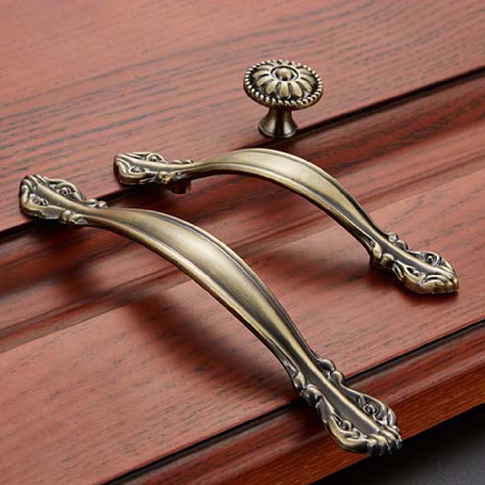 ヴィンテージブロンズワードローブドレッサーキャビネットプルハ - Furniture Hardware Drawer Pulls のレビューと価格