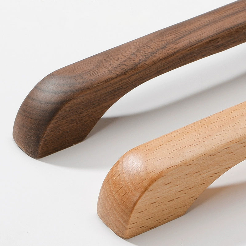 キッチン家具用の天然木製ハンドル、キャビネット、引き出し、ク - Furniture Hardware Parts のレビューと価格