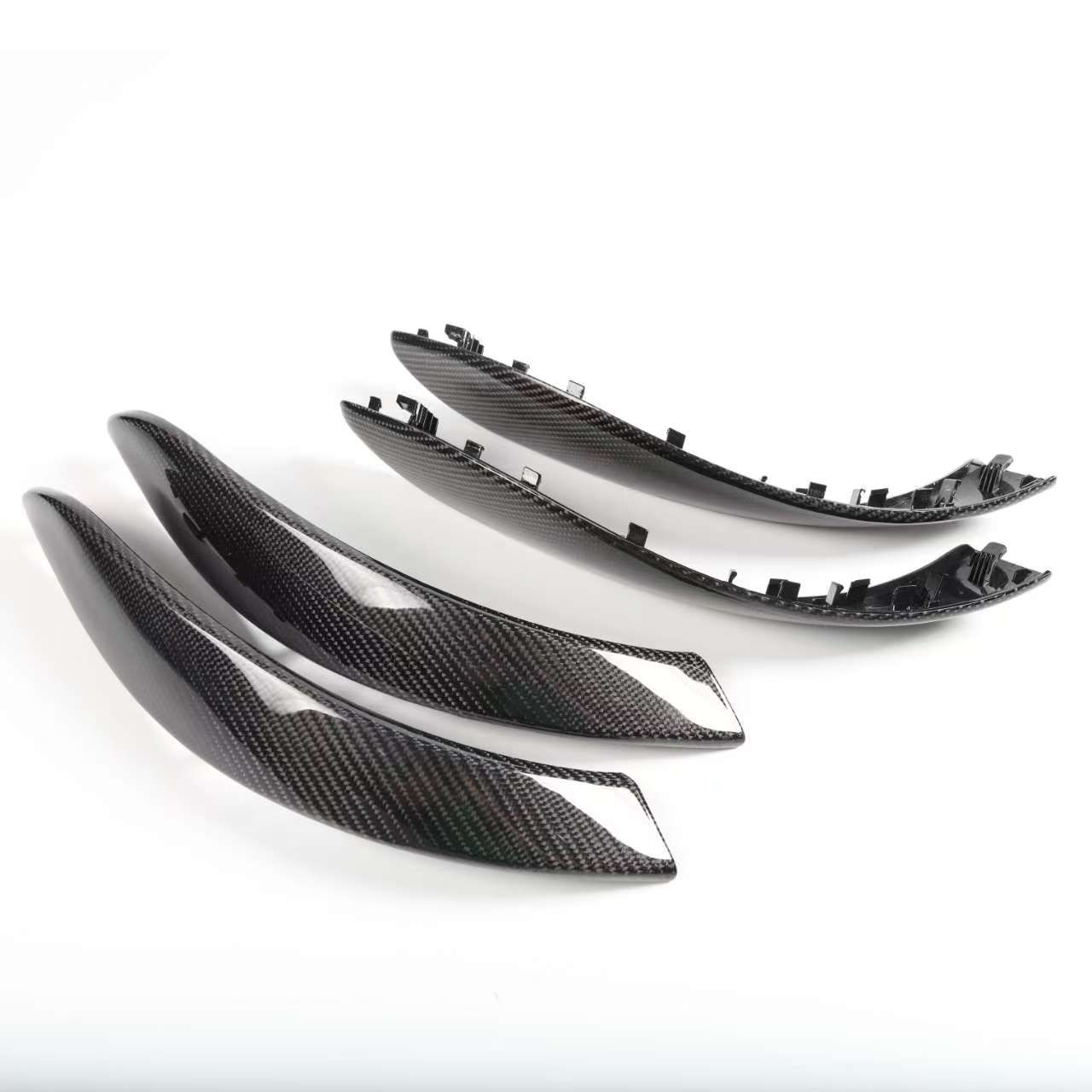 本物のカーボンファイバー製インテリアカードアプルハンドルアウ - Door Handle Bar のレビューと価格