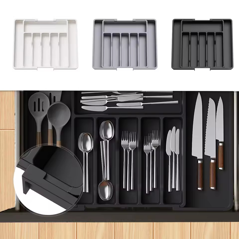 調節可能な食器オーガナイザー アップグレード版 - 仕切り付 - Drawer Organizer Peg のレビューと価格