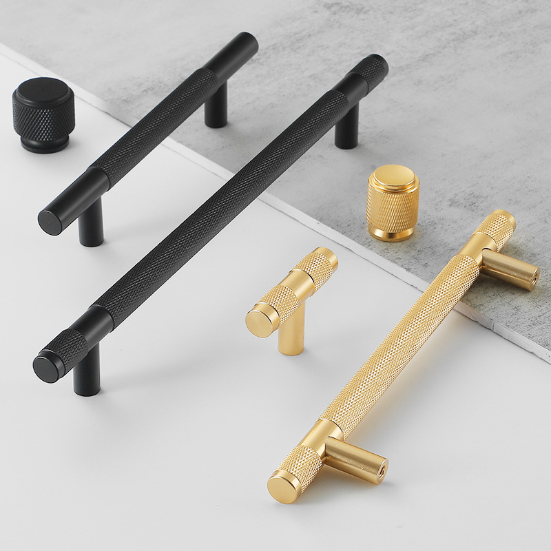 ブラックゴールドローレットキッチン食器棚キャビネット収納ハン - Furniture Hardware Drawer Pulls のレビューと価格