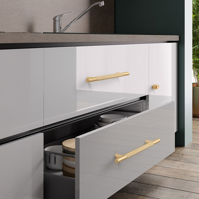 ブラックゴールドローレットキッチン食器棚キャビネット収納ハン - Furniture Hardware Drawer Pulls のレビューと価格
