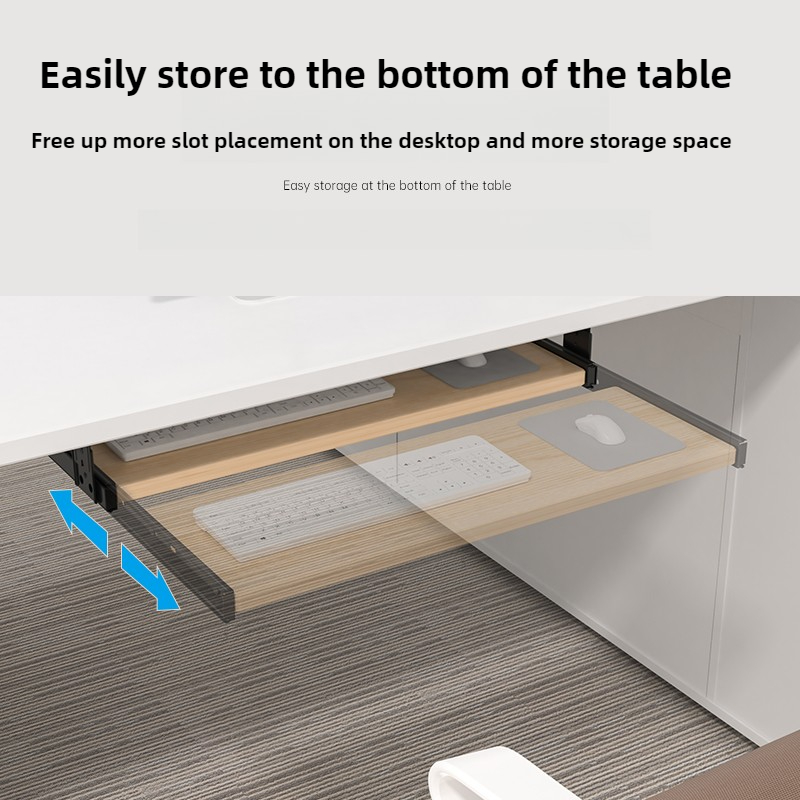 デスク下キーボードトレイスライドレール引き出し、高さ調節可能 - Drawer Organizer Peg のレビューと価格
