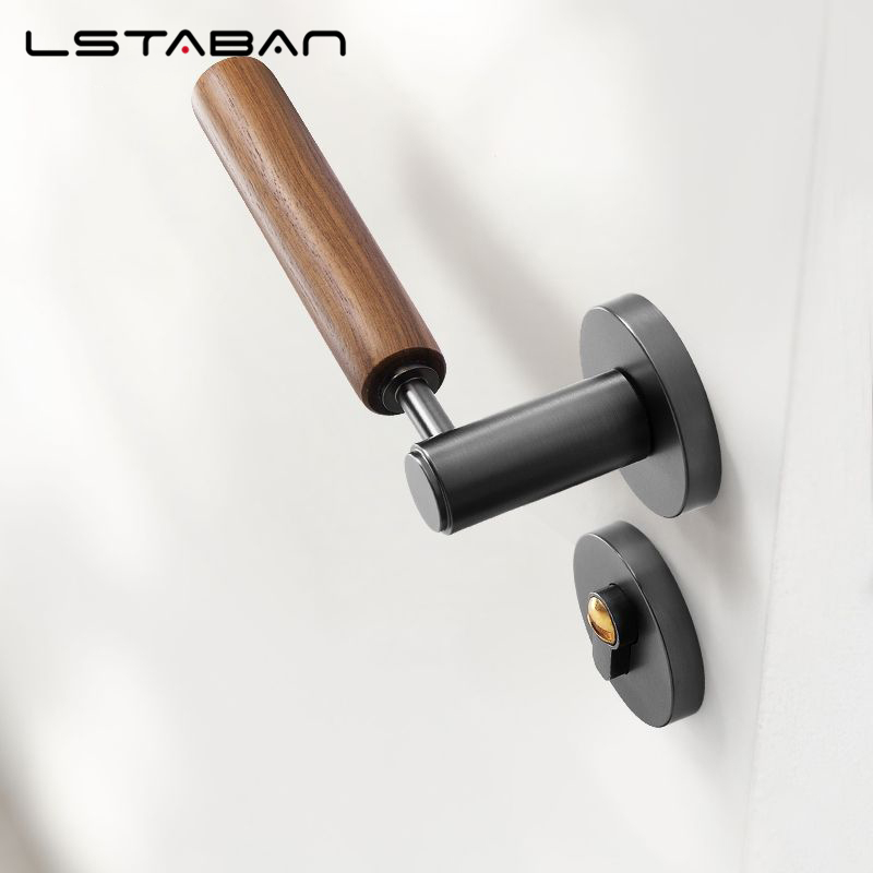 スプリットミュート盗難防止ドアロック北欧手作りクルミ材ハンド - Furniture Hardware Parts のレビューと価格