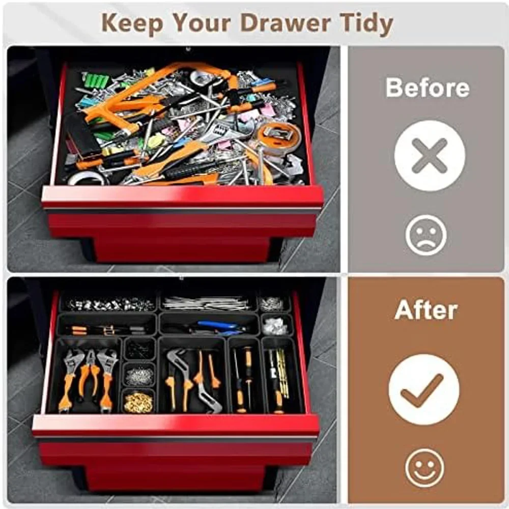 32 個デスク引き出しオーガナイザー 3 サイズプラスチック - Drawer Organizer Peg のレビューと価格