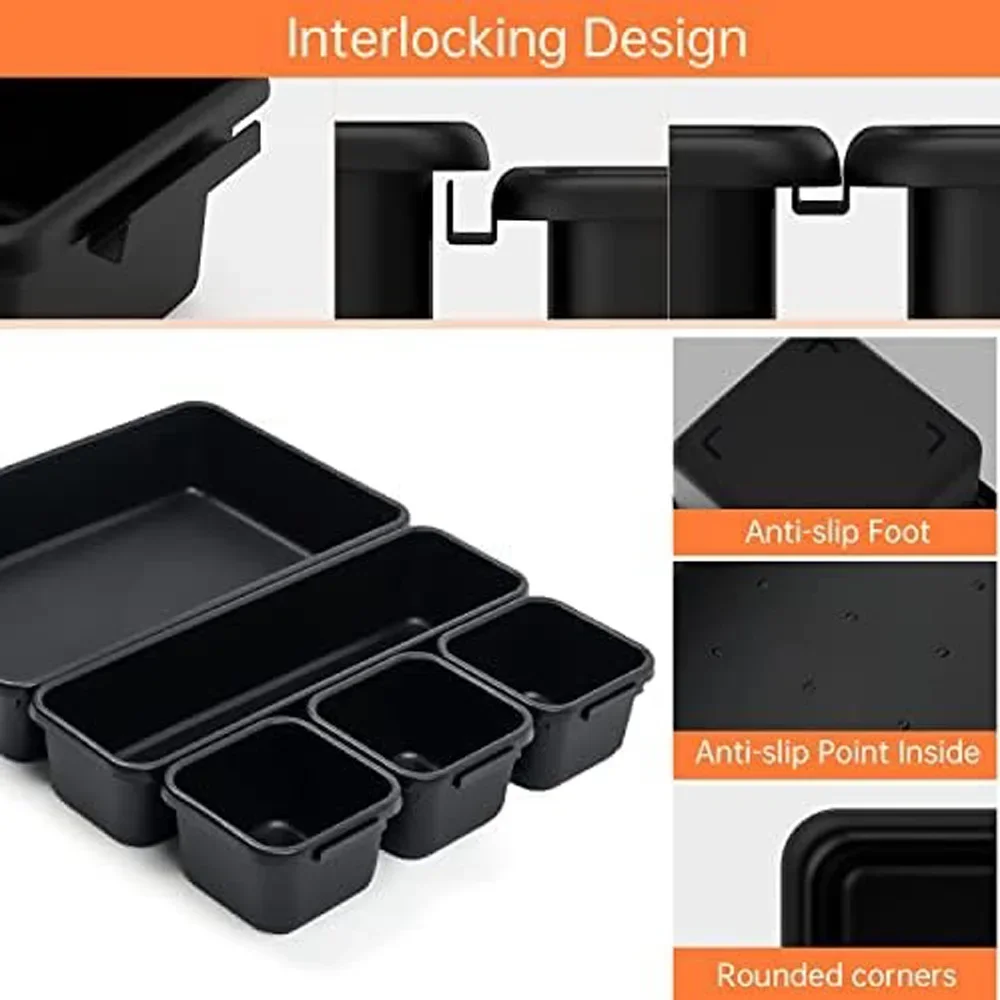 32 個デスク引き出しオーガナイザー 3 サイズプラスチック - Drawer Organizer Peg のレビューと価格