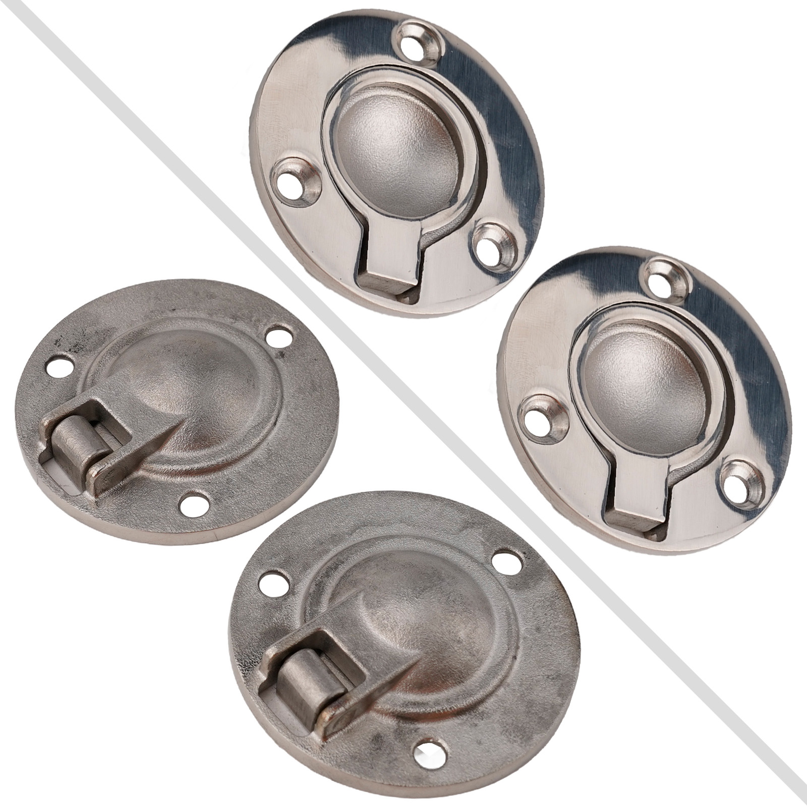 2 個 316 ステンレス鋼フラッシュリングプルハンドルラウ - Furniture Hardware Drawer Pulls のレビューと価格
