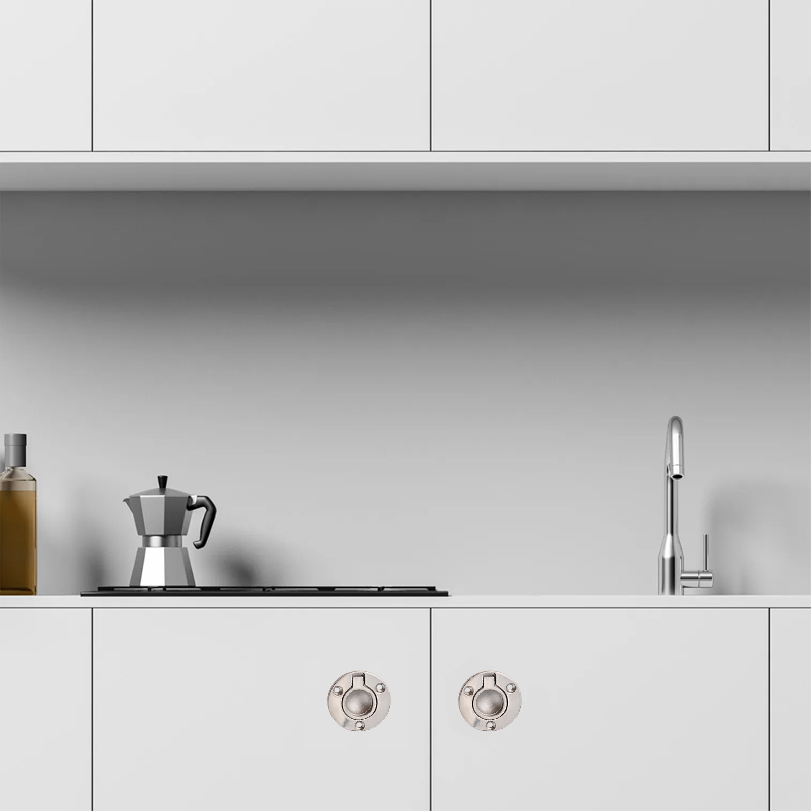 2 個 316 ステンレス鋼フラッシュリングプルハンドルラウ - Furniture Hardware Drawer Pulls のレビューと価格