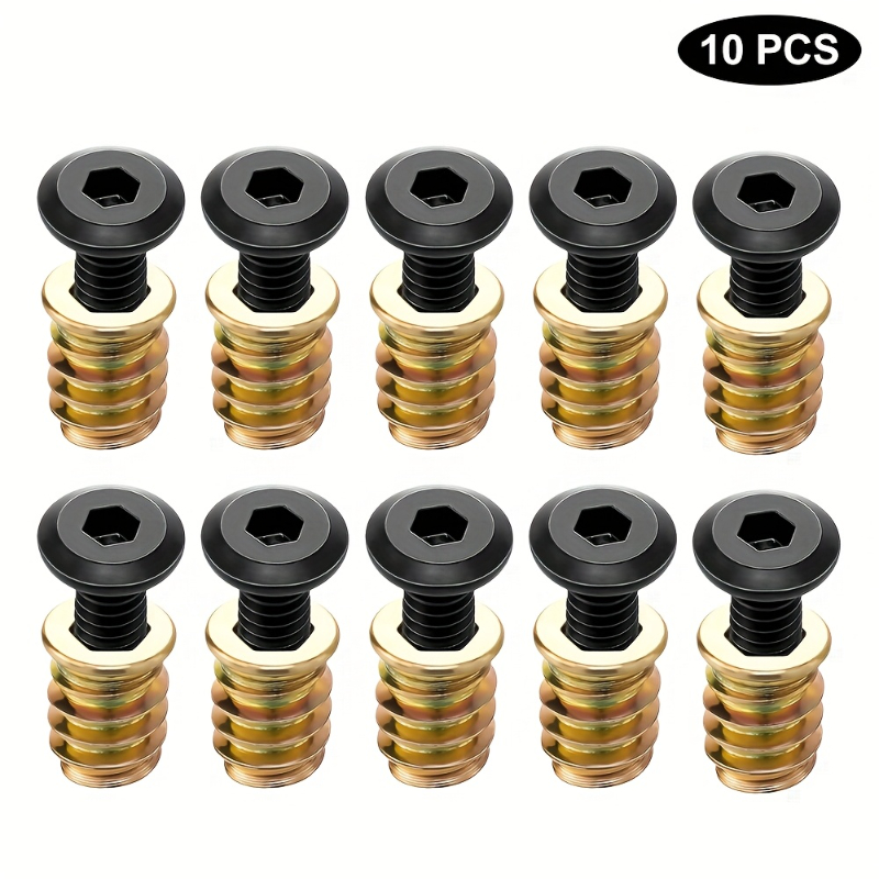 10 個のナットねじ込みインサート組み合わせツールキット木製 - Furniture Hardware Kit のレビューと価格