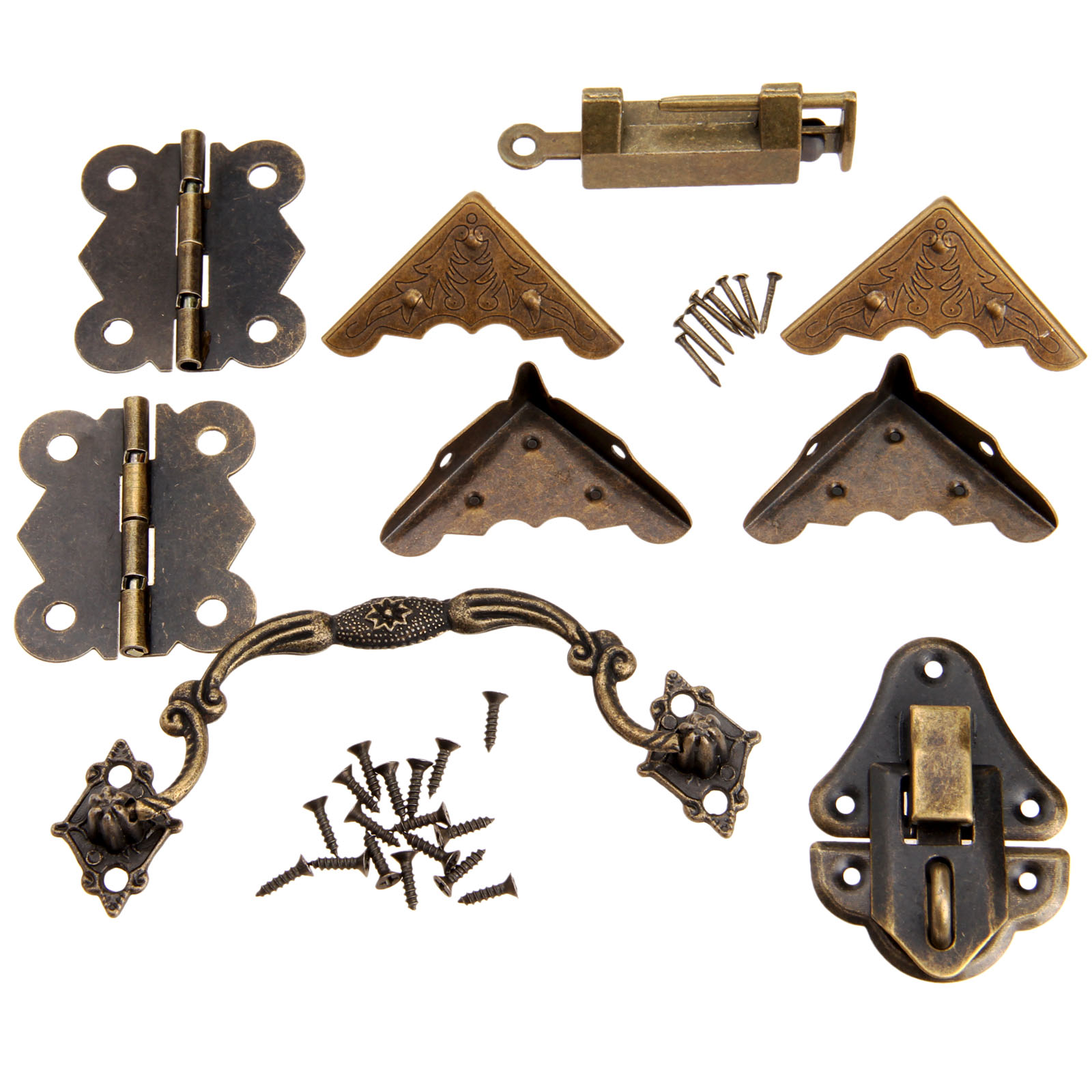 9ピース/セット家具継手中国真鍮ハードウェアアンティーク木製 - Furniture Hardware Parts のレビューと価格