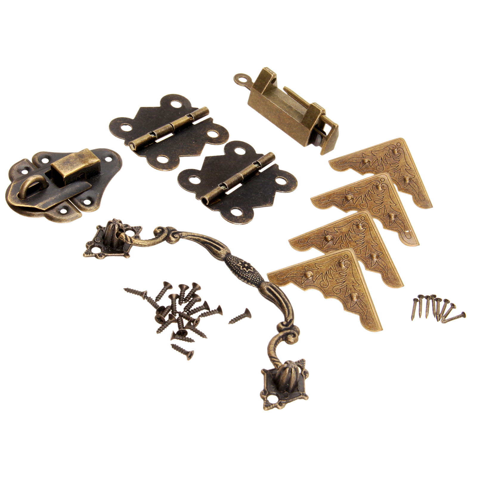 9ピース/セット家具継手中国真鍮ハードウェアアンティーク木製 - Furniture Hardware Parts のレビューと価格