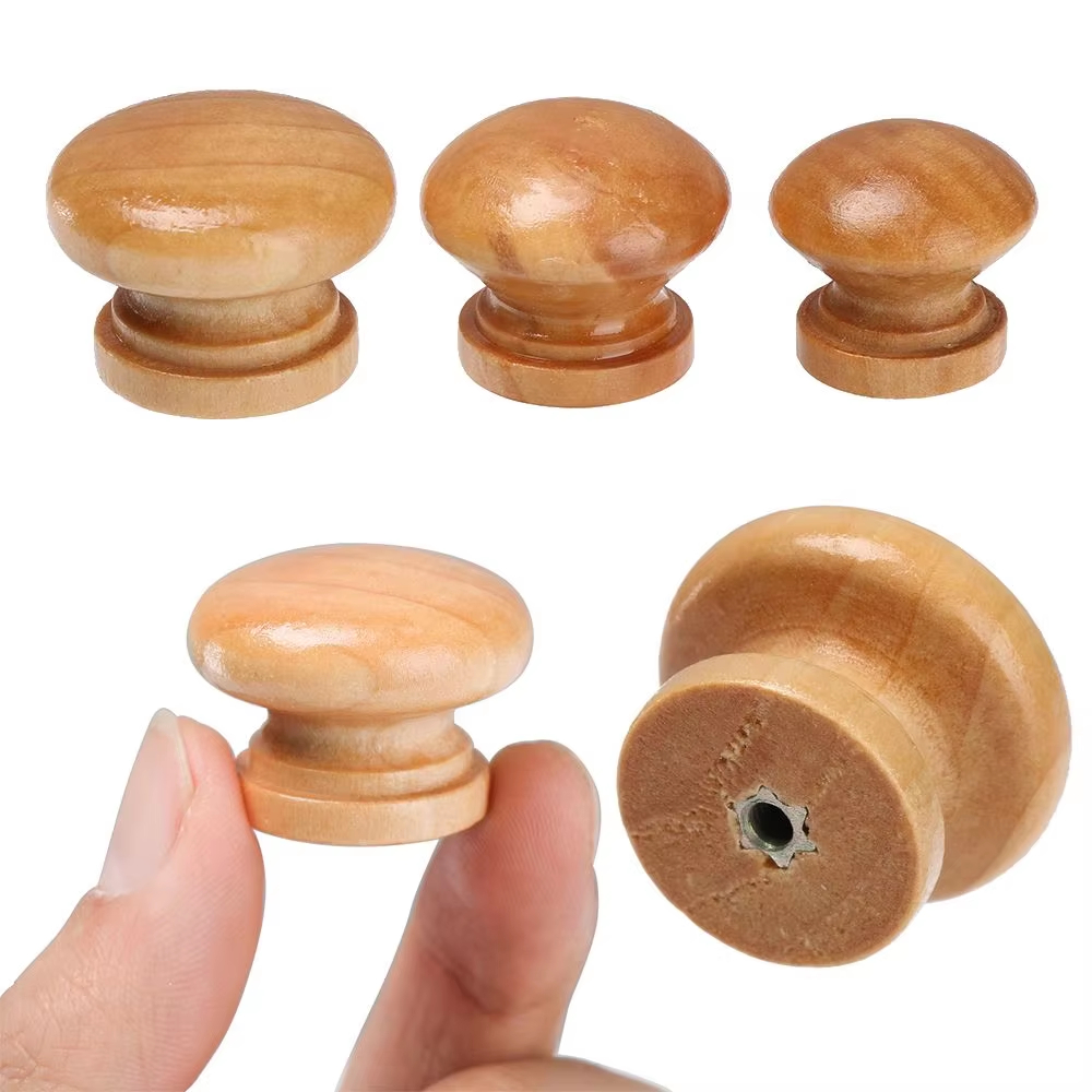 10 個の丸型木製引き出しノブ天然木製キャビネットドレッサー - Furniture Hardware Drawer Pulls のレビューと価格