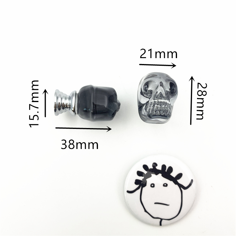 LCH クリアクリスタルスカル型ノブユニークな透明ハンドルジ - Unique Furniture Hardware Pulls のレビューと価格