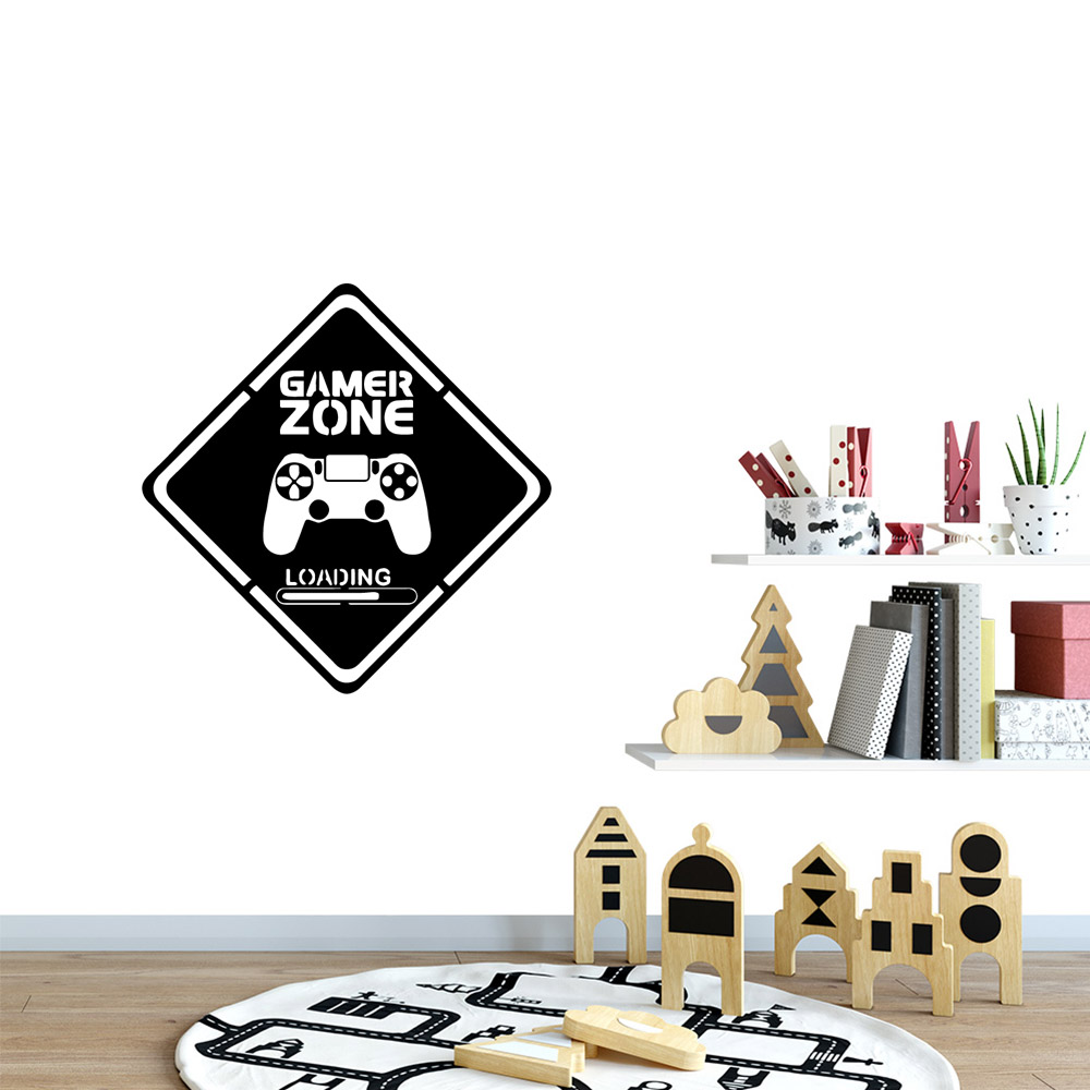 1pc ゲーマー壁アートデカールキッズルームの装飾ゲームハン - Furniture Hardware Parts のレビューと価格