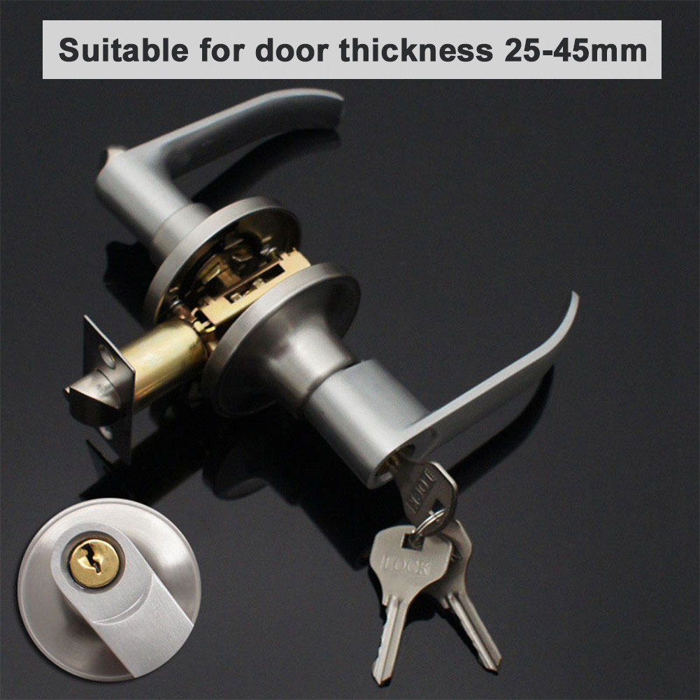 ドアレバーロック 3キー付き 玄関ドアハンドル ステンレス鋼 - Door Handle Bar のレビューと価格