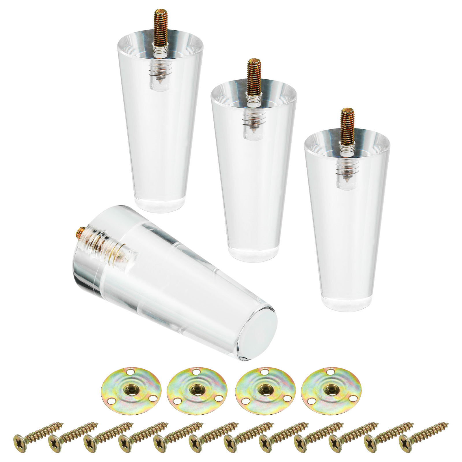 uxcell 4 セットアクリル家具脚 100/120/15 - Furniture Hardware Replacement のレビューと価格
